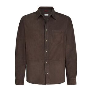 Brunello Cucinelli Men Leather Shirt